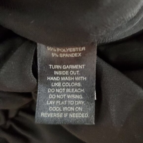 ❤️361 White House Black Market Silver Studded 3/4 Dolman Sleeve Black Ruched Top - Picture 5 of 8